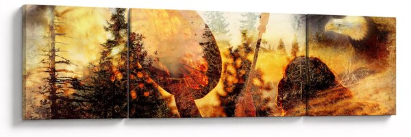 Obraz - Šamanský motiv (170x50 cm)
