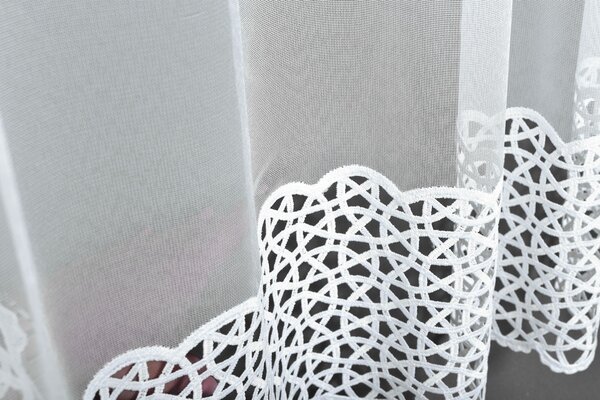 Záclona Dreher, Elegance s bordurou, bílá 150 cm