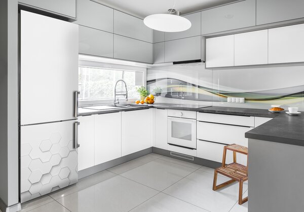 Nálepka fototapeta lednička Šestiúhelníky pozadí FridgeStick-70x190-f-150913101