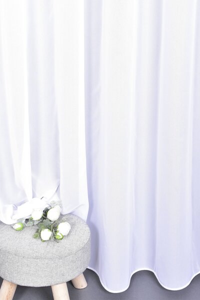 Záclona Mušelín, Elegance s olůvkem, bílá 150 cm