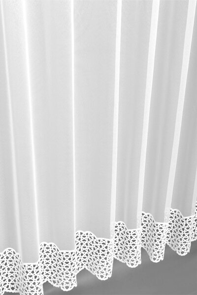 Záclona Dreher, Elegance s bordurou, bílá 150 cm