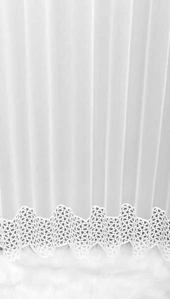 Záclona Dreher, Elegance s bordurou, bílá 150 cm