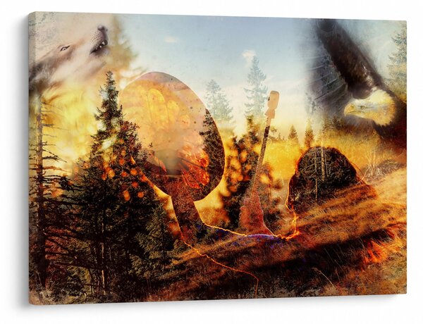 Obraz - Šamanský motiv (70x50 cm)