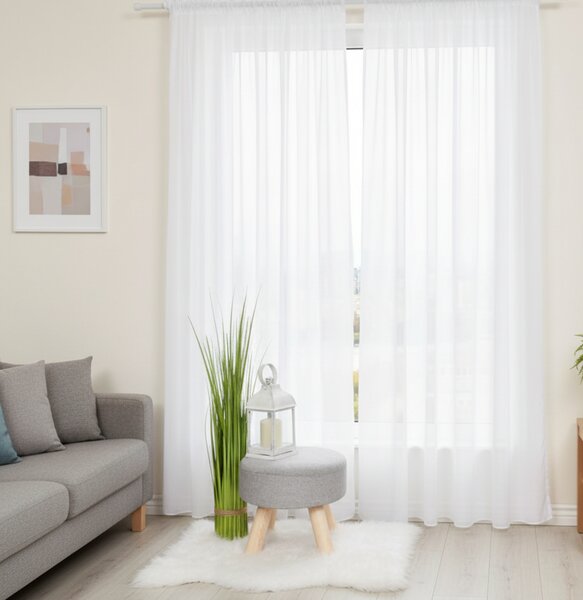Záclona, Dreher 5001 s olůvkem metráž, bílá 125 cm