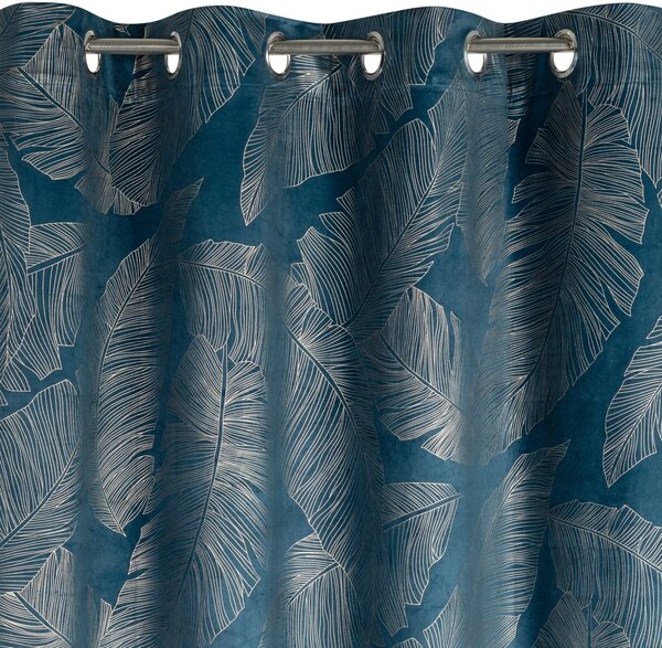 ZATEMŇOVACÍ ZÁVĚS NA KROUŽCÍCH LIMITED COLLECTION MUSA2 140X250 CM TMAVĚMODRÁ