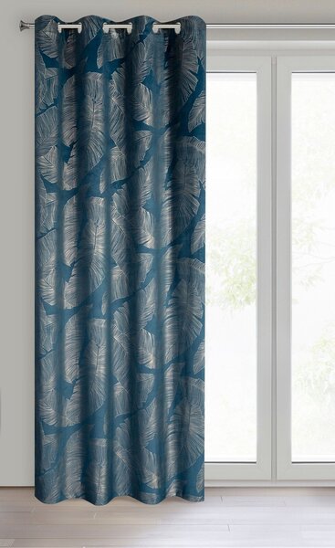 ZATEMŇOVACÍ ZÁVĚS NA KROUŽCÍCH LIMITED COLLECTION MUSA2 140X250 CM TMAVĚMODRÁ