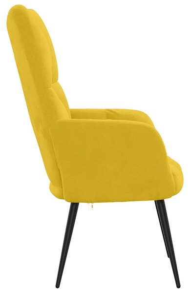 Relaxační křeslo hořčicově žluté samet 328080