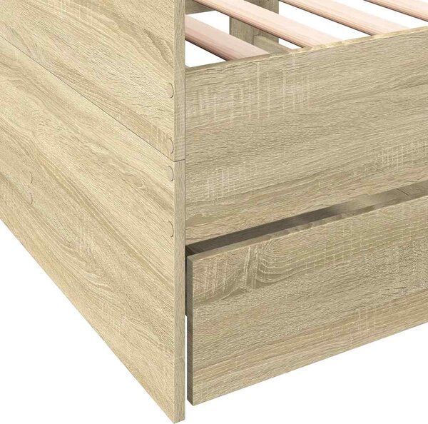Válenda se zásuvkami bez matrace dub sonoma 75 x 190 cm 3280834