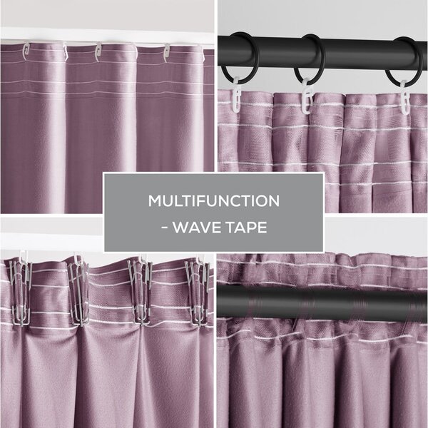Světle růžový sametový dimout závěs 140x270 cm Pleat – Restilo