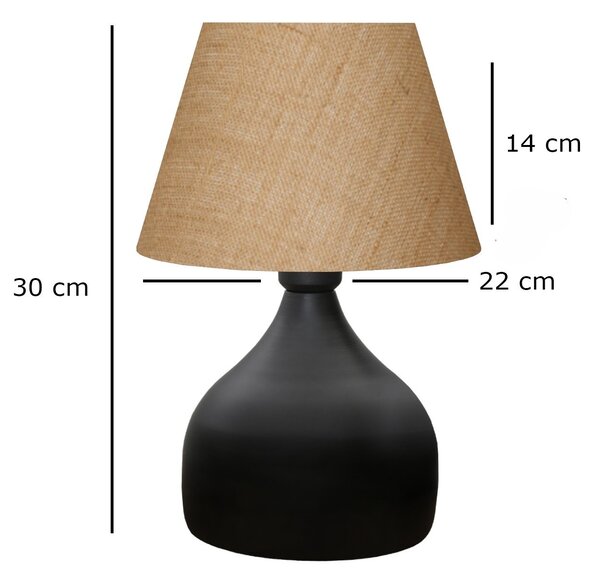 Opviq Stolní lampa Dara krémová/černá
