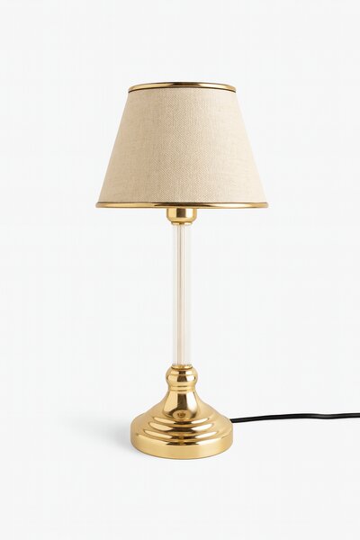 Opviq Stolní lampa Deni béžová/zlatá