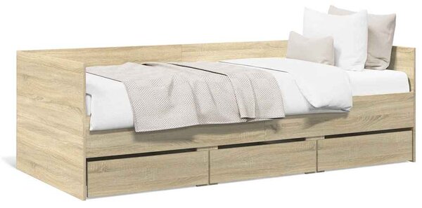 Válenda se zásuvkami bez matrace dub sonoma 75 x 190 cm 3280834