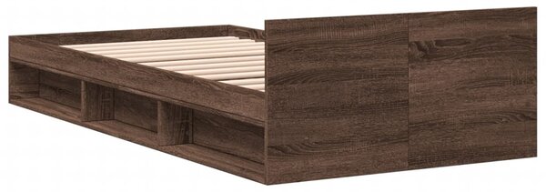 Rám postele se zásuvkou hnědý dub 75 x 190 cm kompozitní dřevo 3280810