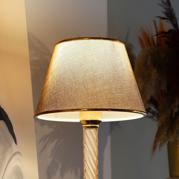 Opviq Stolní lampa Denis béžová/zlatá II