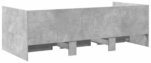 Válenda se zásuvkami bez matrace betonově šedá 90 x 190 cm 3280828