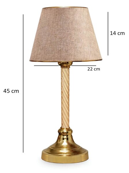 Opviq Stolní lampa Denis béžová/zlatá II