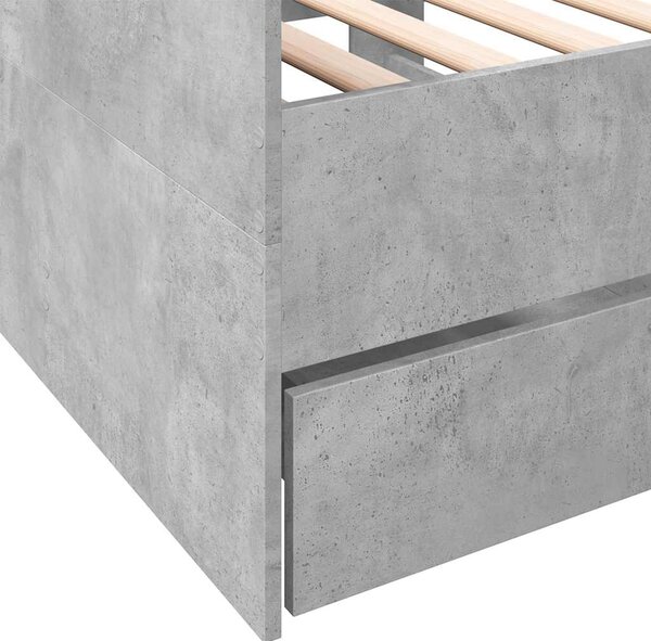 Válenda se zásuvkami bez matrace betonově šedá 90 x 190 cm 3280828