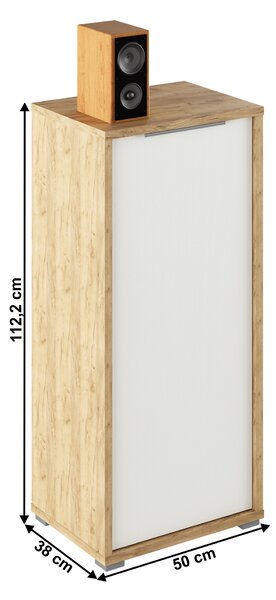 Skříňka Rumia 10 (dub artisan + bílá)