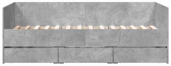 Válenda se zásuvkami bez matrace betonově šedá 90 x 190 cm 3280828