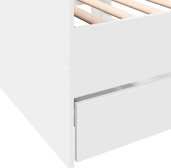 Válenda se zásuvkami bez matrace bílá 75 x 190 cm 3280832