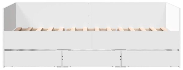 Válenda se zásuvkami bez matrace bílá 75 x 190 cm 3280832