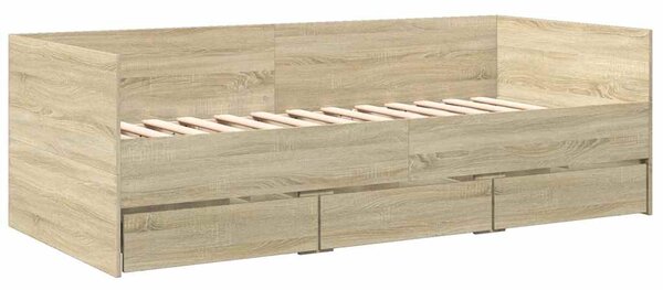 Válenda se zásuvkami bez matrace dub sonoma 75 x 190 cm 3280834