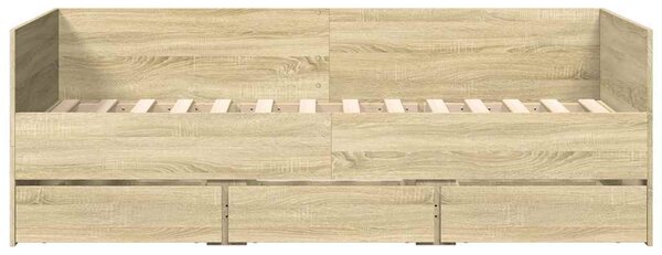 Válenda se zásuvkami bez matrace dub sonoma 75 x 190 cm 3280834