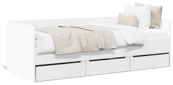 Válenda se zásuvkami bez matrace bílá 75 x 190 cm 3280832