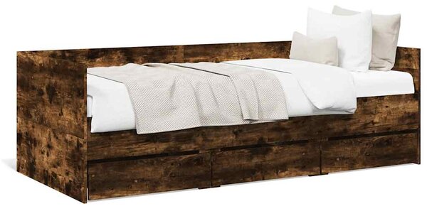 Válenda se zásuvkami bez matrace kouřový dub 75 x 190 cm 3280836