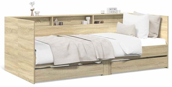 Válenda se zásuvkami bez matrace dub sonoma 90 x 190 cm 3280855