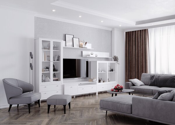 Polička 160 cm Otis (bílá)