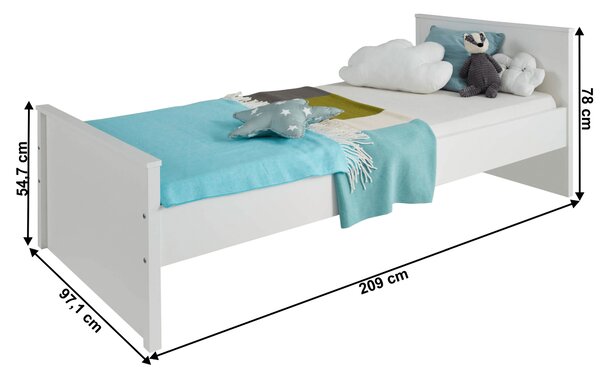 Jednolůžková postel 90 cm Otis 90 (bílá)