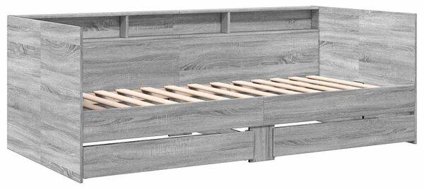 Válenda se zásuvkami bez matrace šedá sonoma 75 x 190 cm 3280865