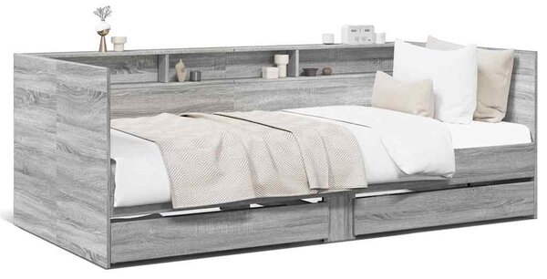 Válenda se zásuvkami bez matrace šedá sonoma 75 x 190 cm 3280865