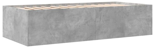 Válenda se zásuvkami bez matrace betonově šedá 75 x 190 cm 3280891