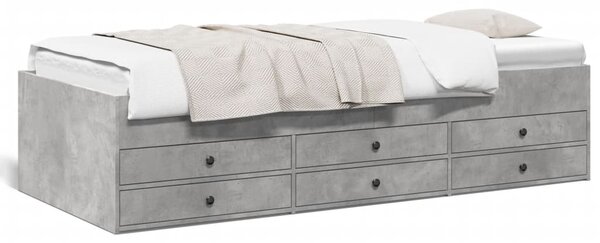 Válenda se zásuvkami bez matrace betonově šedá 75 x 190 cm 3280891