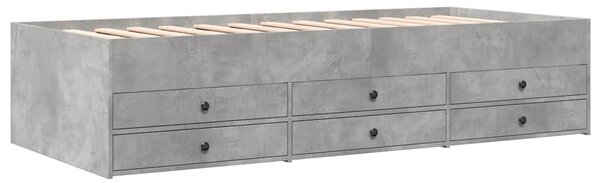 Válenda se zásuvkami bez matrace betonově šedá 75 x 190 cm 3280891
