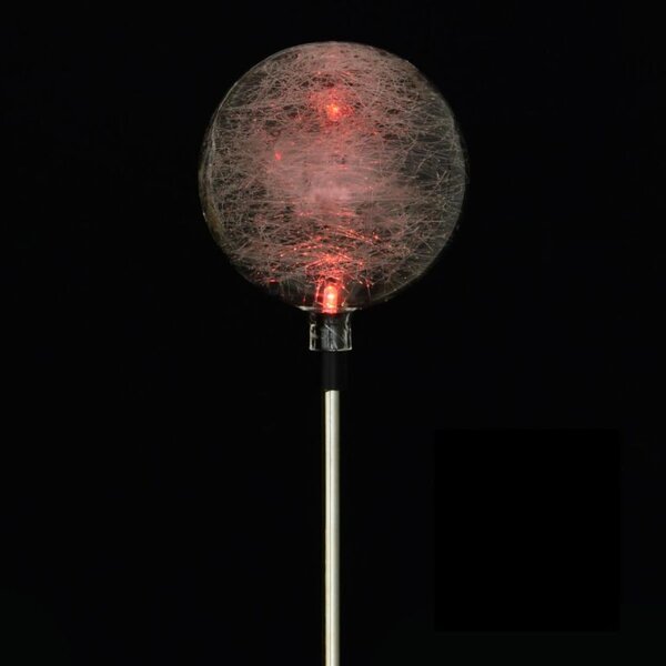 Sada 3 solárních zahradních zápichů s LED koulí, 80 cm