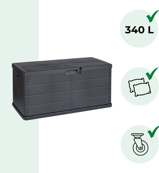 Úložný box ALPHA, 340L, 118x59x57cm, antracitová I.P.A.E-Progarden
