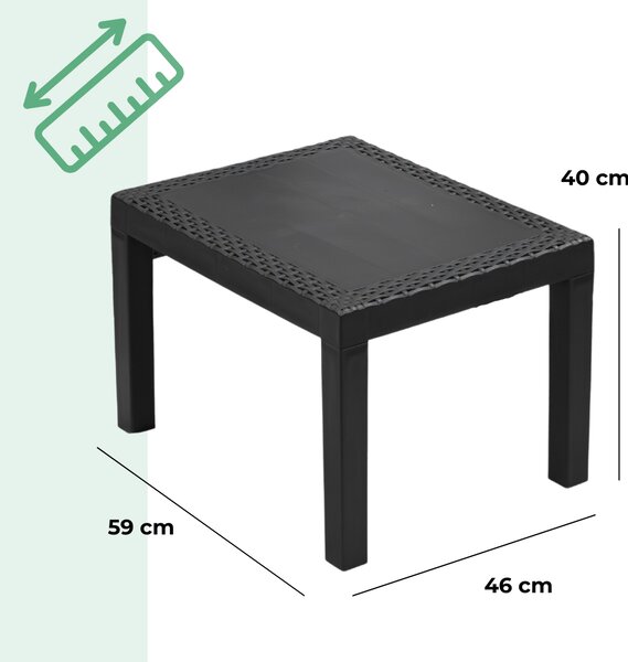 Zahradní set FOREST, 3-dílný, antracitová I.P.A.E-Progarden