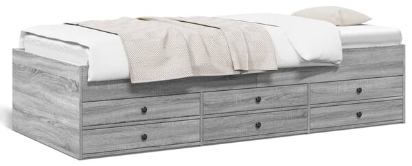 Válenda se zásuvkami bez matrace šedá sonoma 75 x 190 cm 3280893