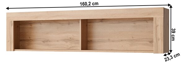 Závěsný regál 160 cm Mateo 160 (dub wotan)