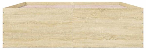 Rám postele dub sonoma 150 x 200 cm kompozitní dřevo 3280918