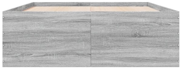 Rám postele šedý sonoma 140 x 200 cm kompozitní dřevo 3280928