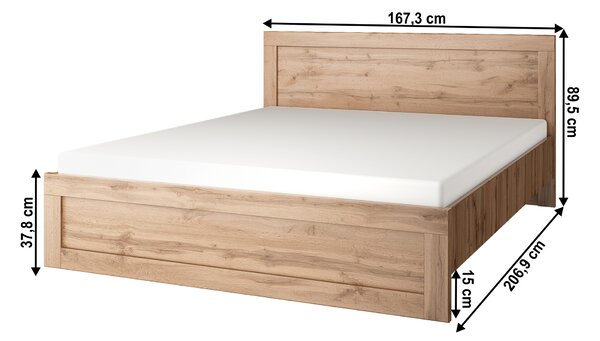 Manželská postel 160 cm Mateo 160 (dub wotan)