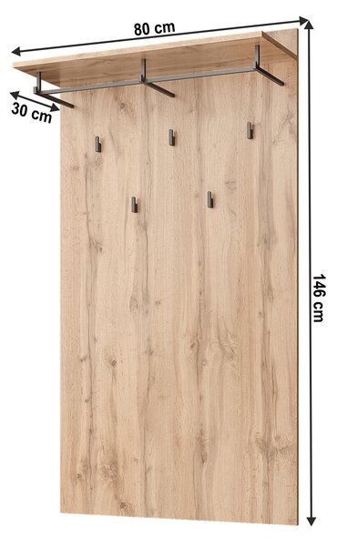 Věšákový panel 80 cm Mateo 80 (dub wotan)