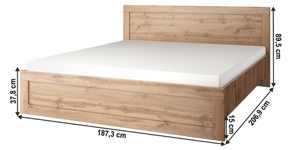 Manželská postel 180 cm Mateo 180 (dub wotan)
