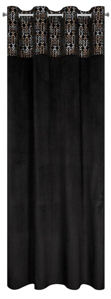 ZATEMŇOVACÍ ZÁVĚS NA KROUŽCÍCH LIZA 140X250 CM ČERNÁ
