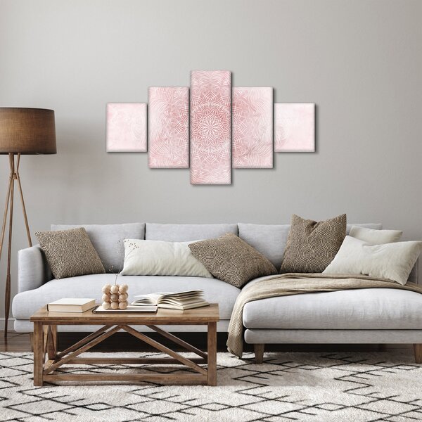 Obraz - Růžová mandala (125x70 cm)