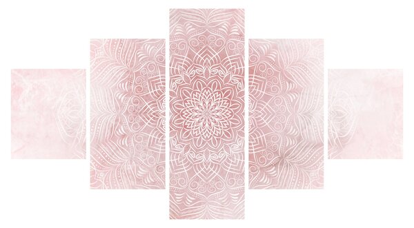 Obraz - Růžová mandala (125x70 cm)